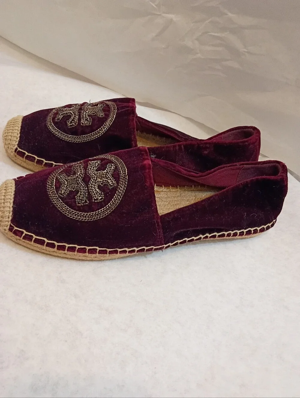 Tory Burch velvet Women's espadrilles Size 9.5